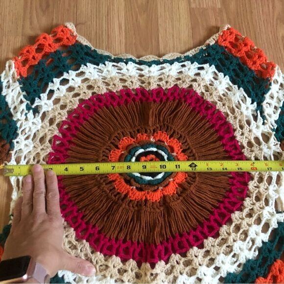 Crocheted Multicolored Y2K Flare Top - Picture 7 of 8